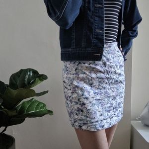 Korean Floral mini pencil skirt